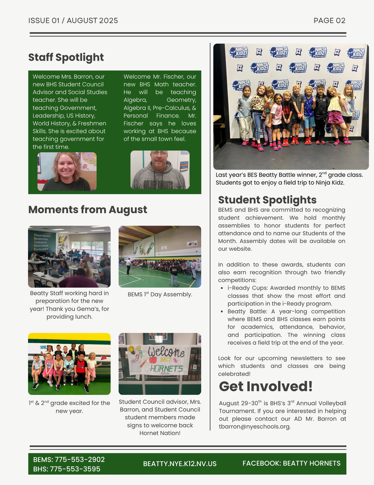 The Stinger News Letter page 2