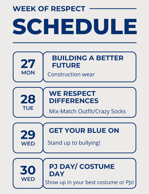 Beatty High School Week of respect schedule