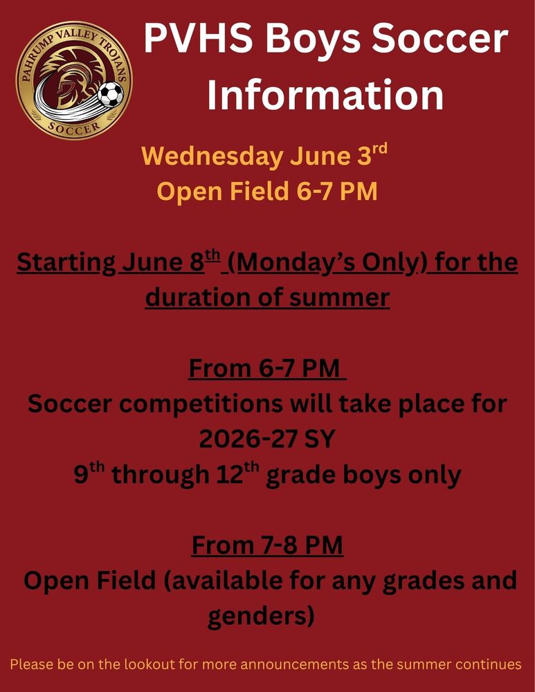 Freshman Soccer Flyer