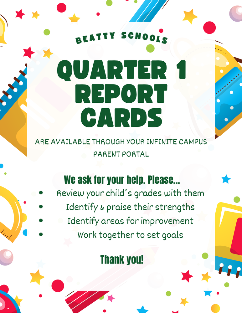 Report card flyer