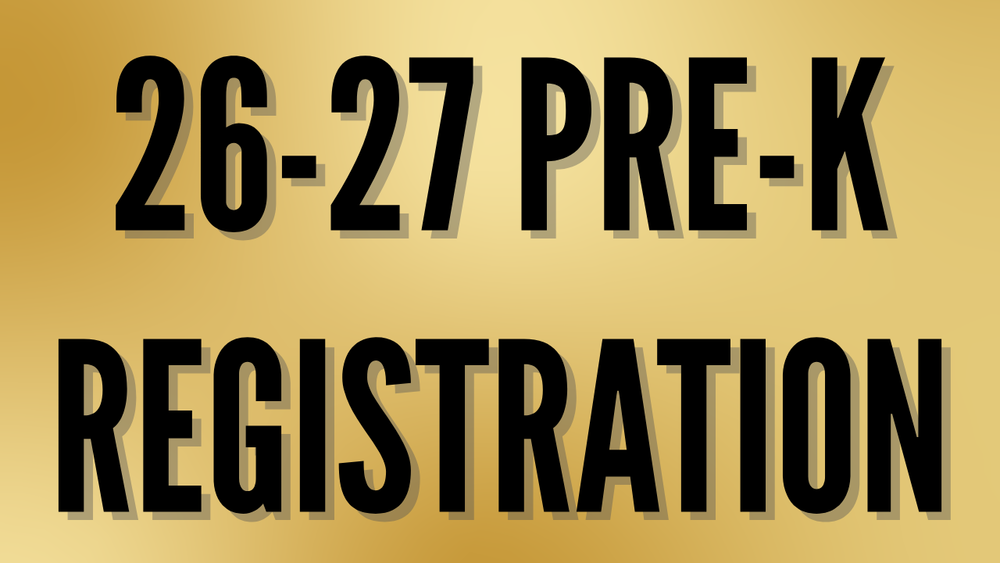 26-27 Pre-K Registration
