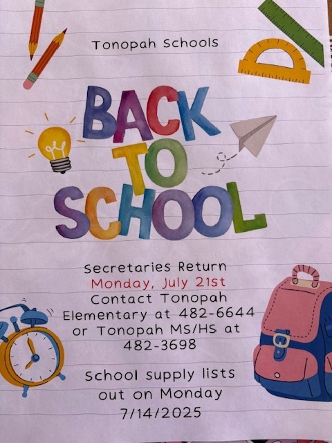 Back to School Informational Flyer