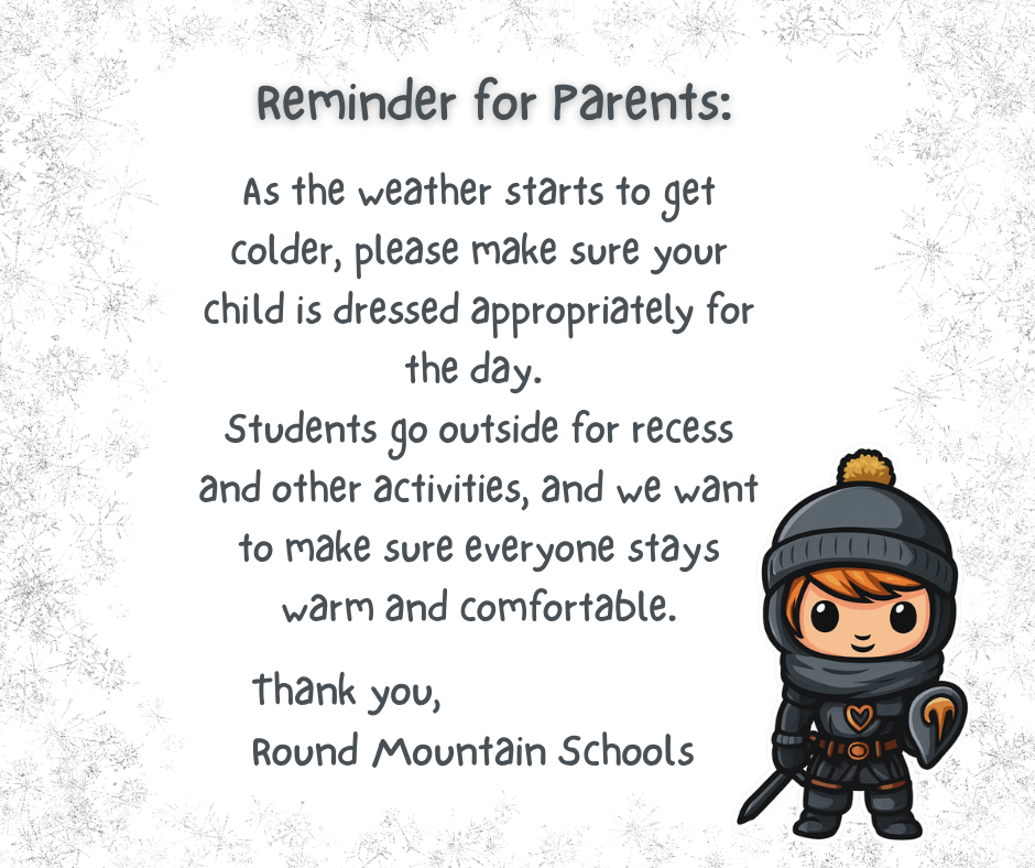 Cold Weather Reminder