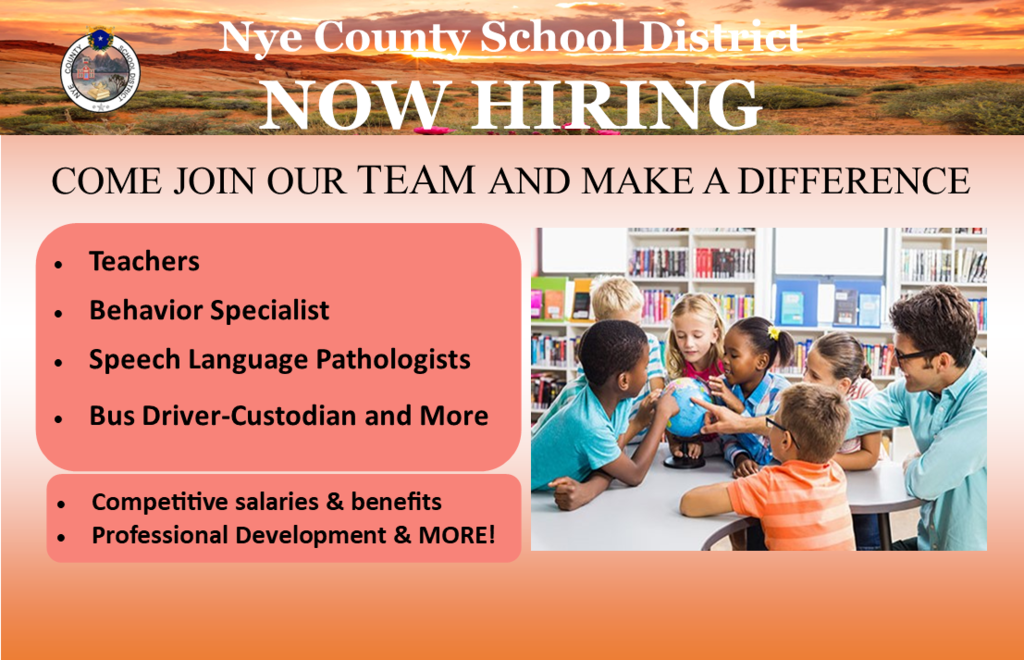 NCSD is hiring! Various positions available.