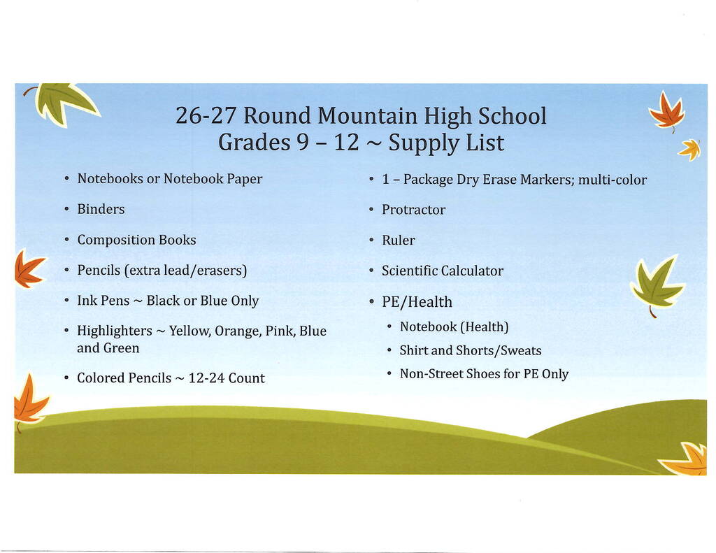 26-27 RMHS Supply List 1