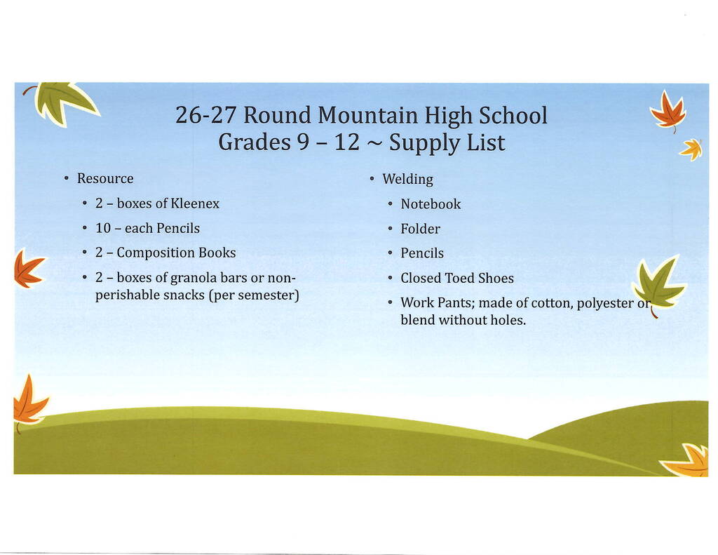 26-27 RMHS Supply List 2