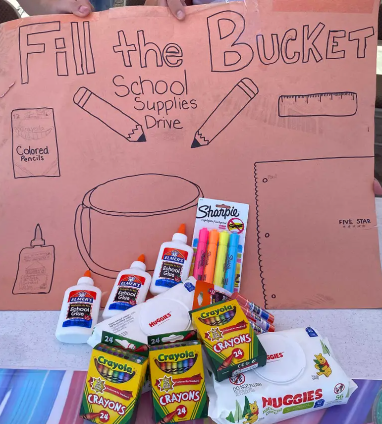 Fill the Bucket, handmade poster
