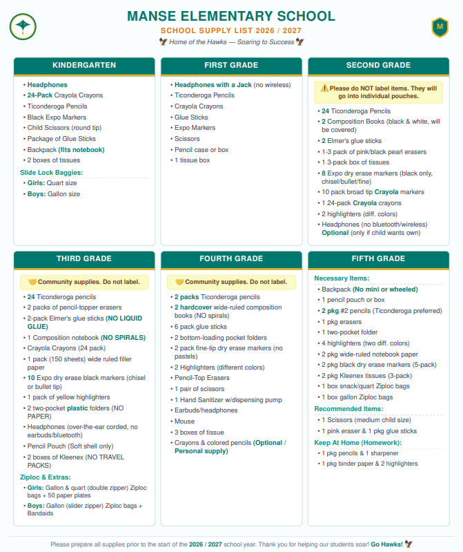 Supply List