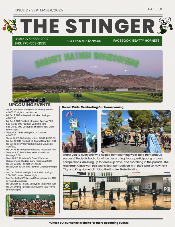 The stinger  ISSUE 2 / September/2026 Page 1