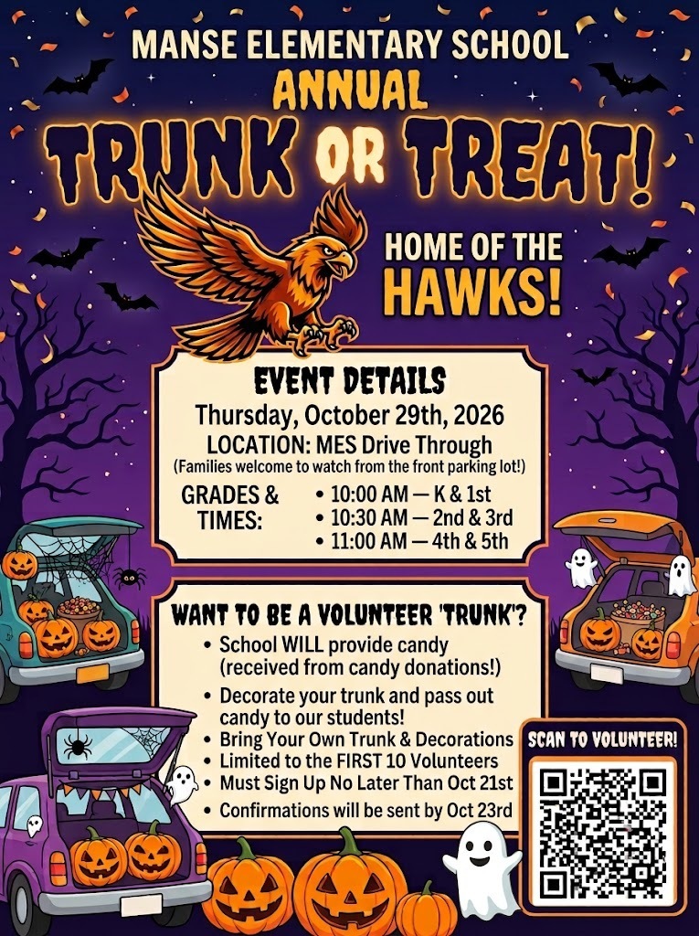 Manse's Annual Trunk or Treat