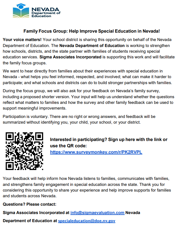 NDE Family Focus Survey - Eng