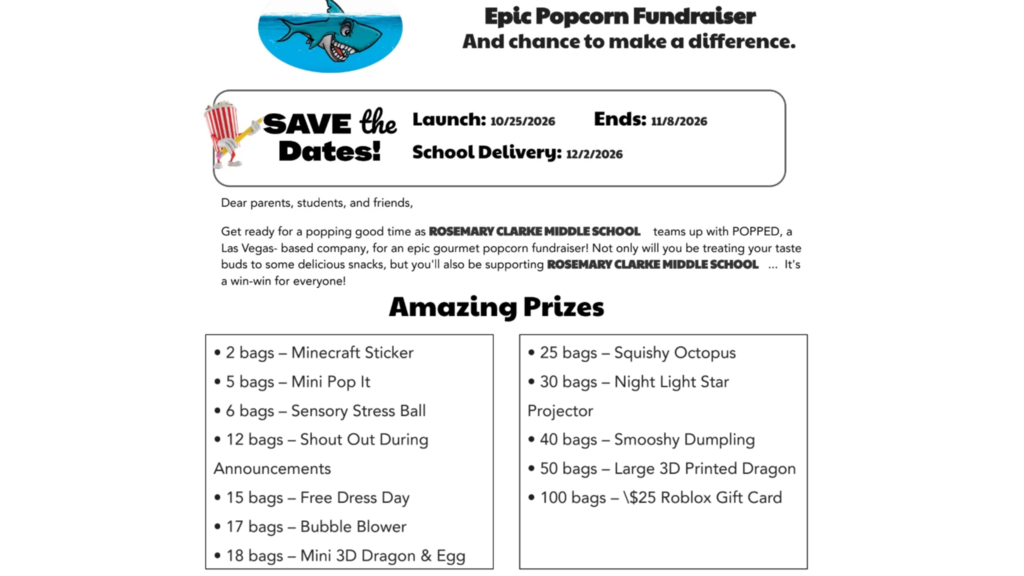 Popcorn Fundraiser
