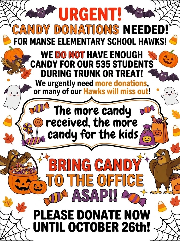 URGENT: Candy Donations Needed