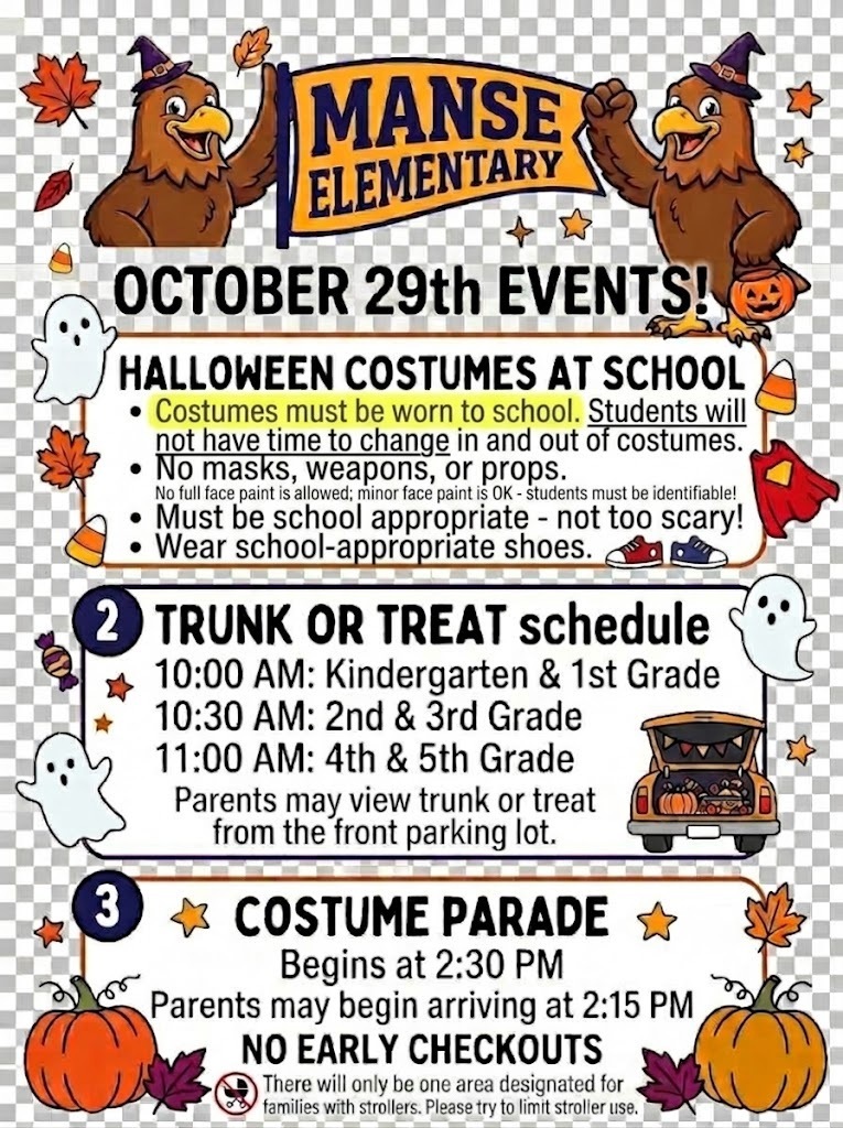 Manse Events Thursday, October 29th