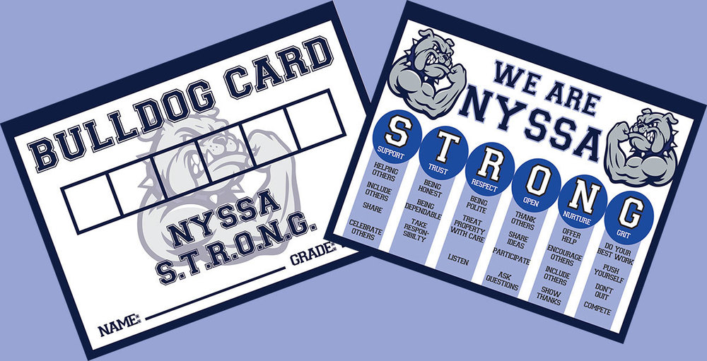 Bulldog Card front and back