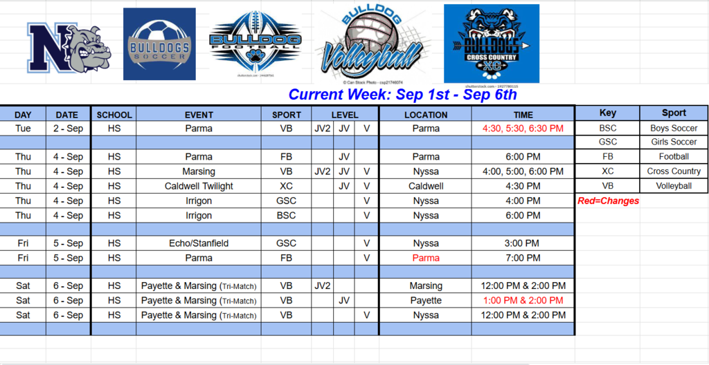 NHS Sports 9/3