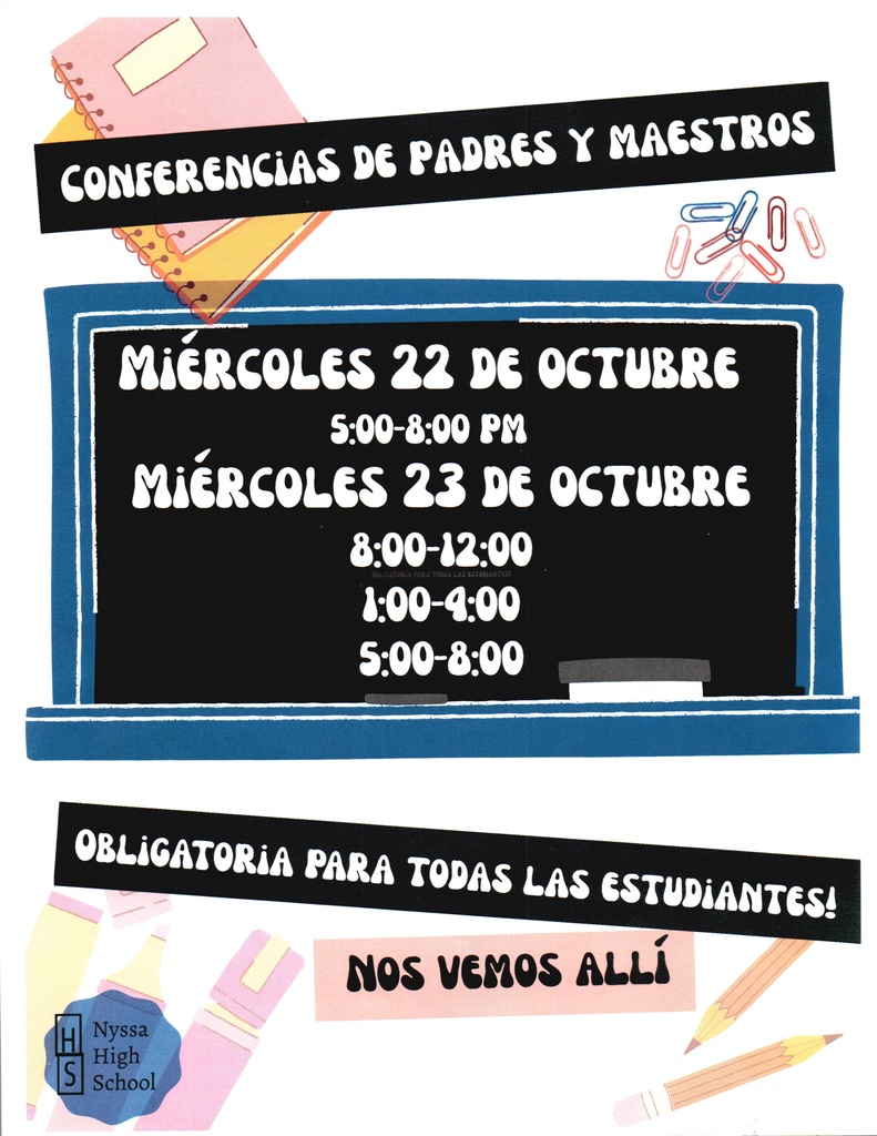 Parent/Teacher Conferences Reminder
