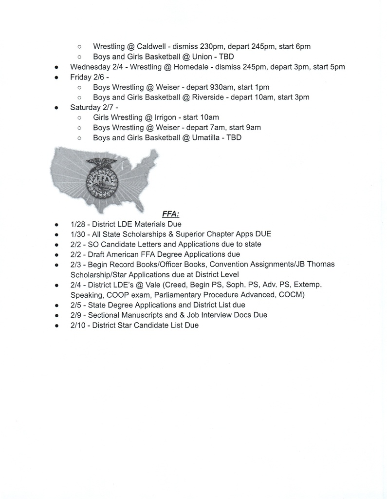 NHS Weekly Newsletter