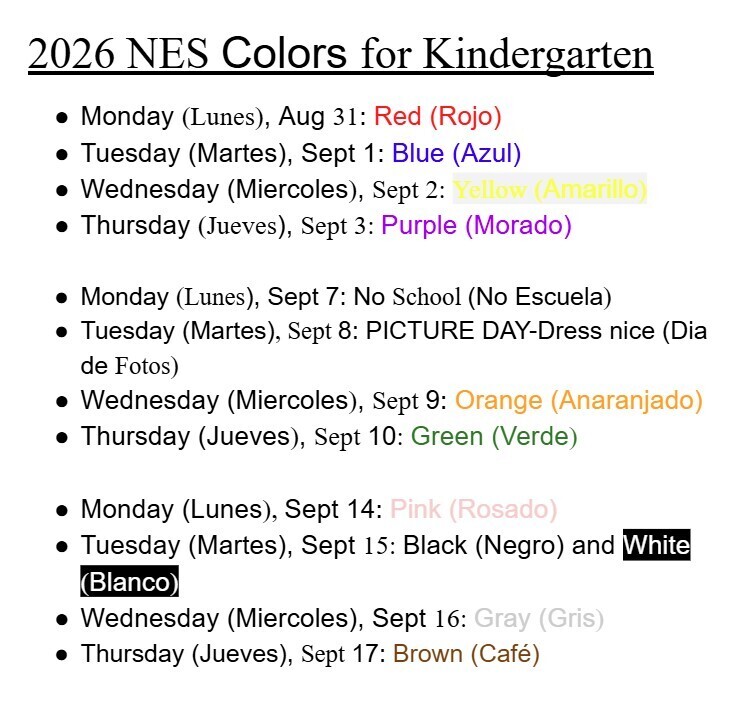 NES Color Days