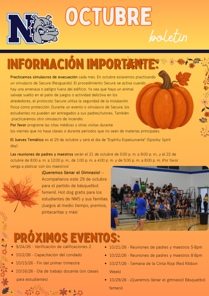 NMS October Newsletter/Boletín de Octubre