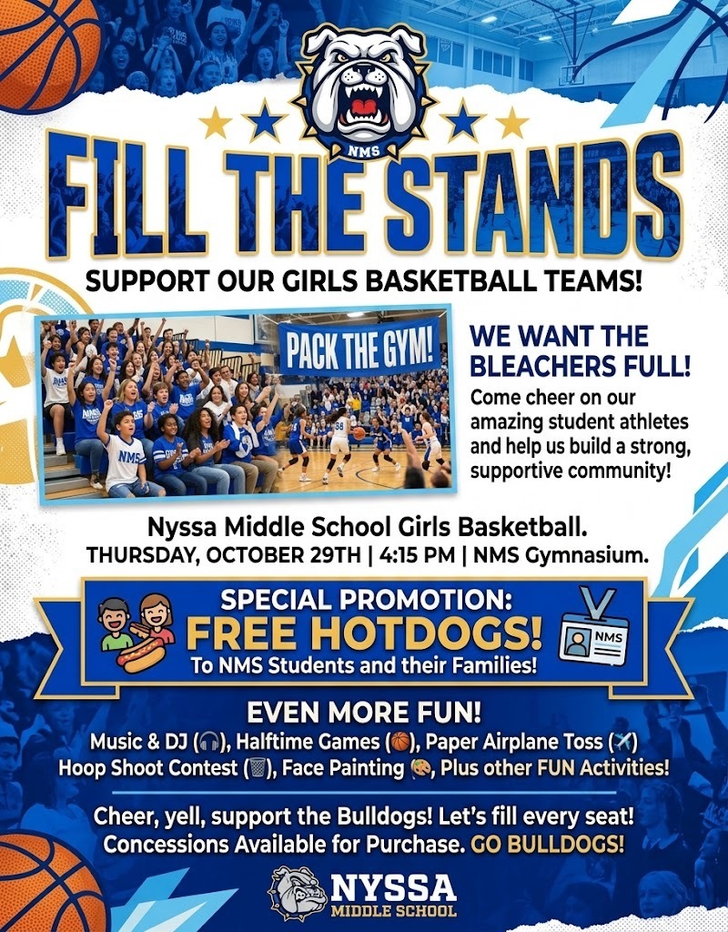 Fill The Stands- Support our Girls Basketball Teams! Queremos Llenar El Gimnasio - Apoya A nuestros equipos de baloncesto Femenil!