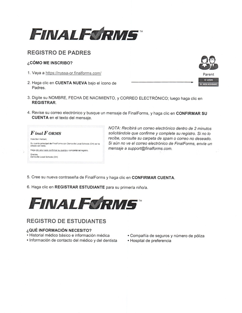 Final Forms - Spanish