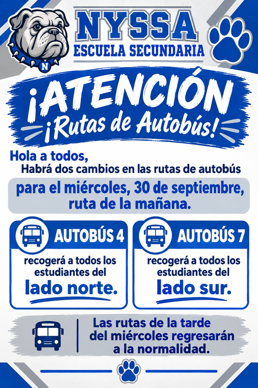 NHS Bus Change - Spanish