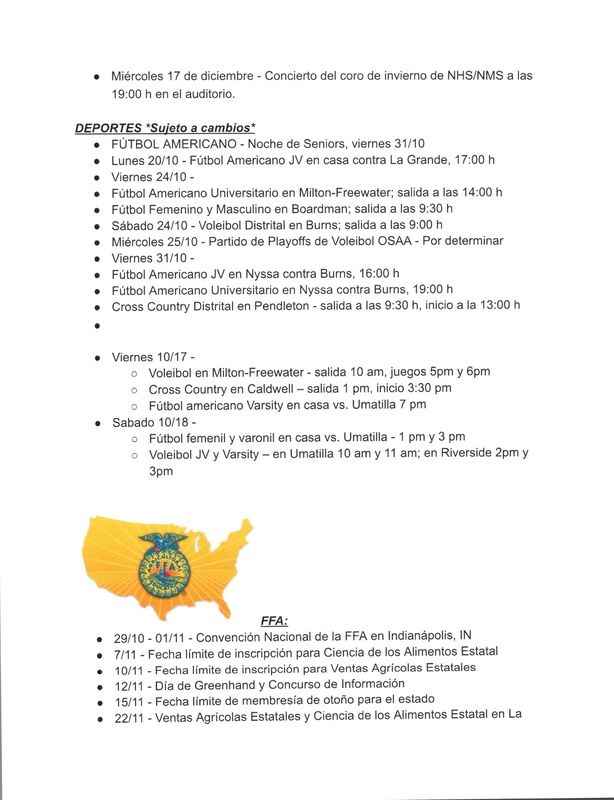 NHS Weekly Newsletter