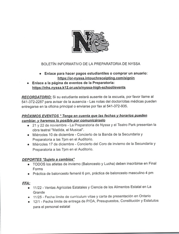 NHS Weekly Newsletter