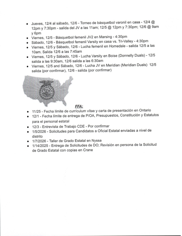 NHS Weekly Newsletter