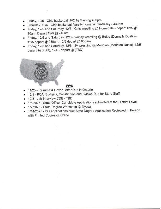 NHS Weekly Newsletter