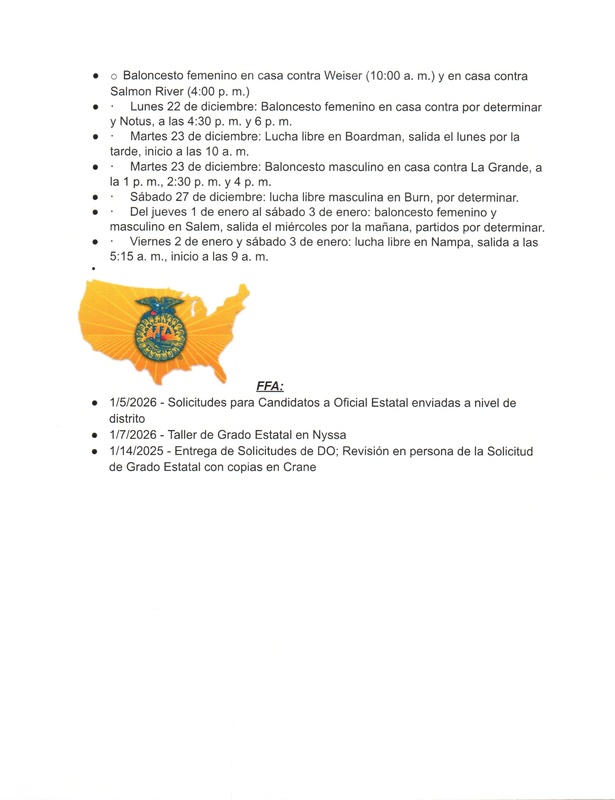 NHS Weekly Newsletter