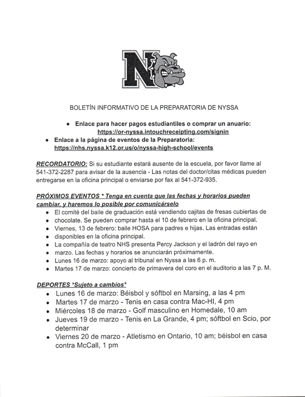 NHS Weekly Newsletter