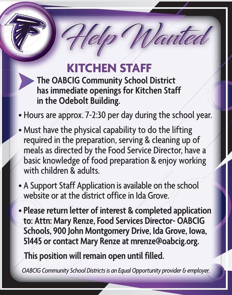 Hiring Kitchen Staff