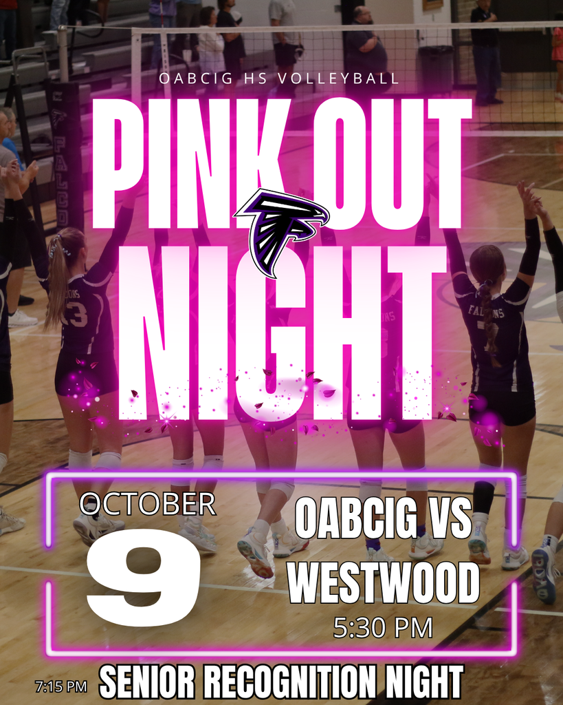 OABCIG High School Pink Out/Senior Recognition Night