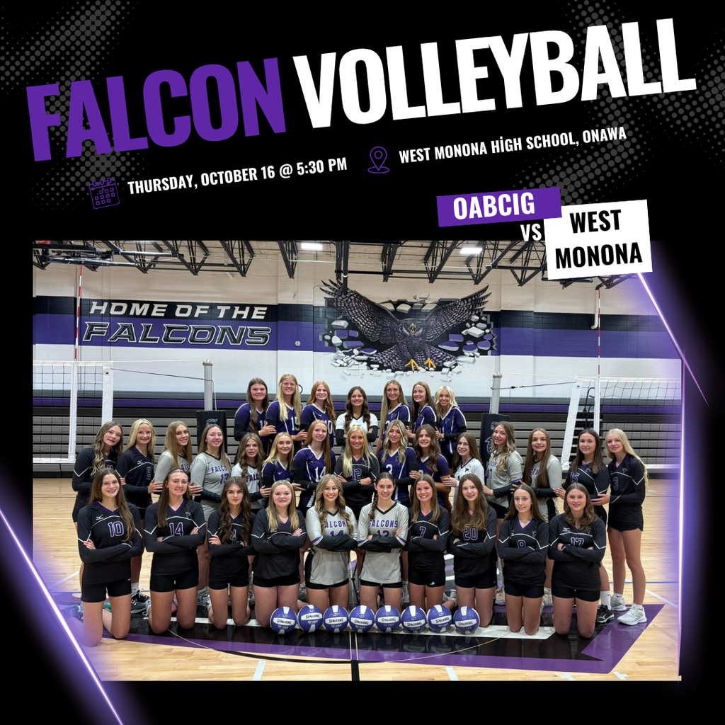 OABCIG High School Volleyball vs West Monona in Onawa.