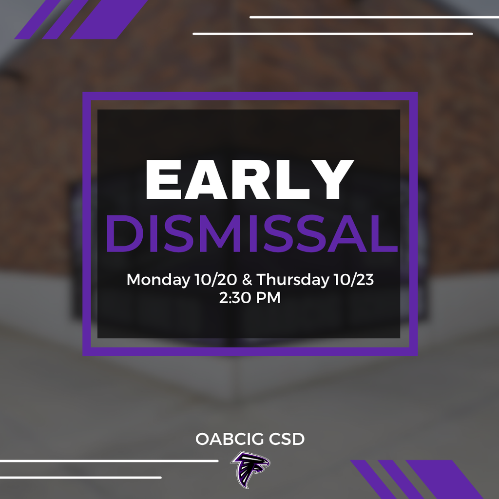2:30 Dimissal 10/20 and 10/23