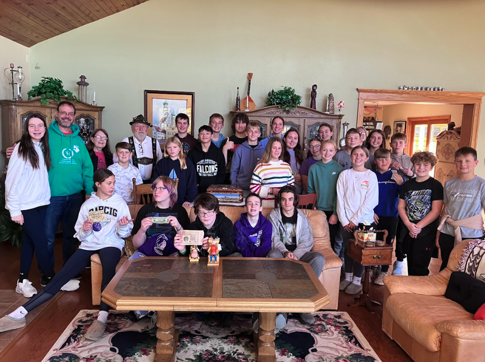 MS TAG Students with Ernst Family