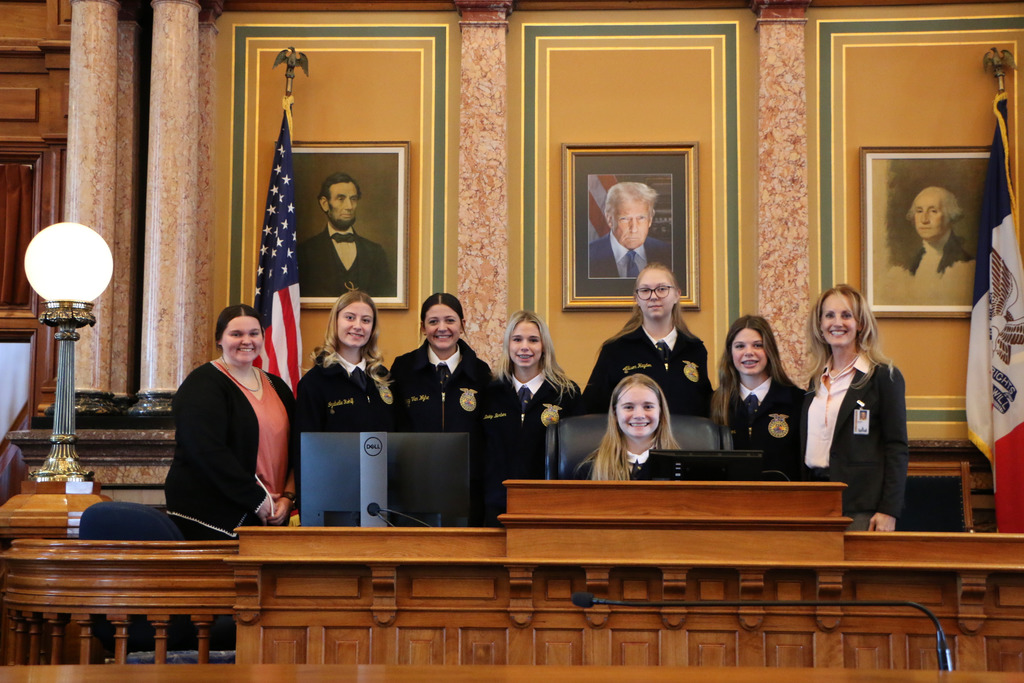 FFA Members with Iowa Representative Wendy Larson