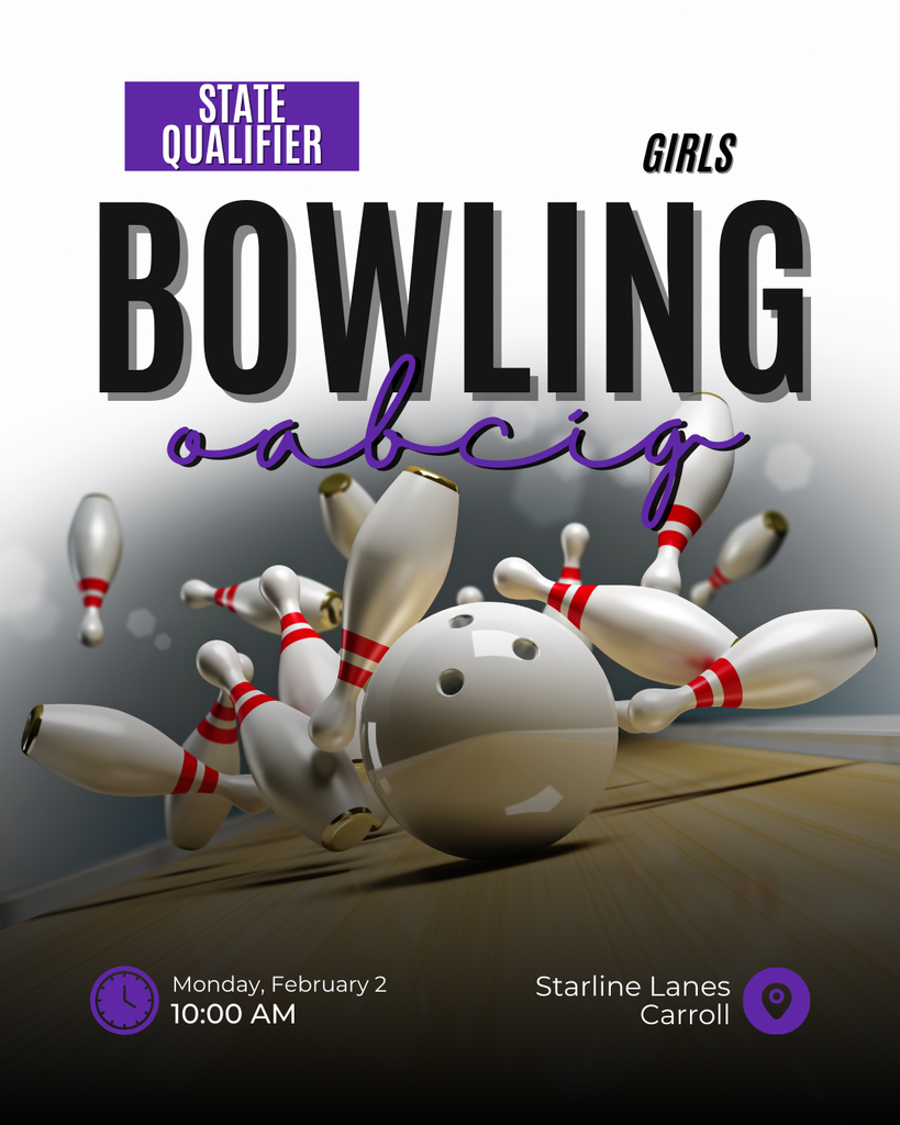 Girls OABCIG Bowling team at the State Qualifying Tournament in Carroll