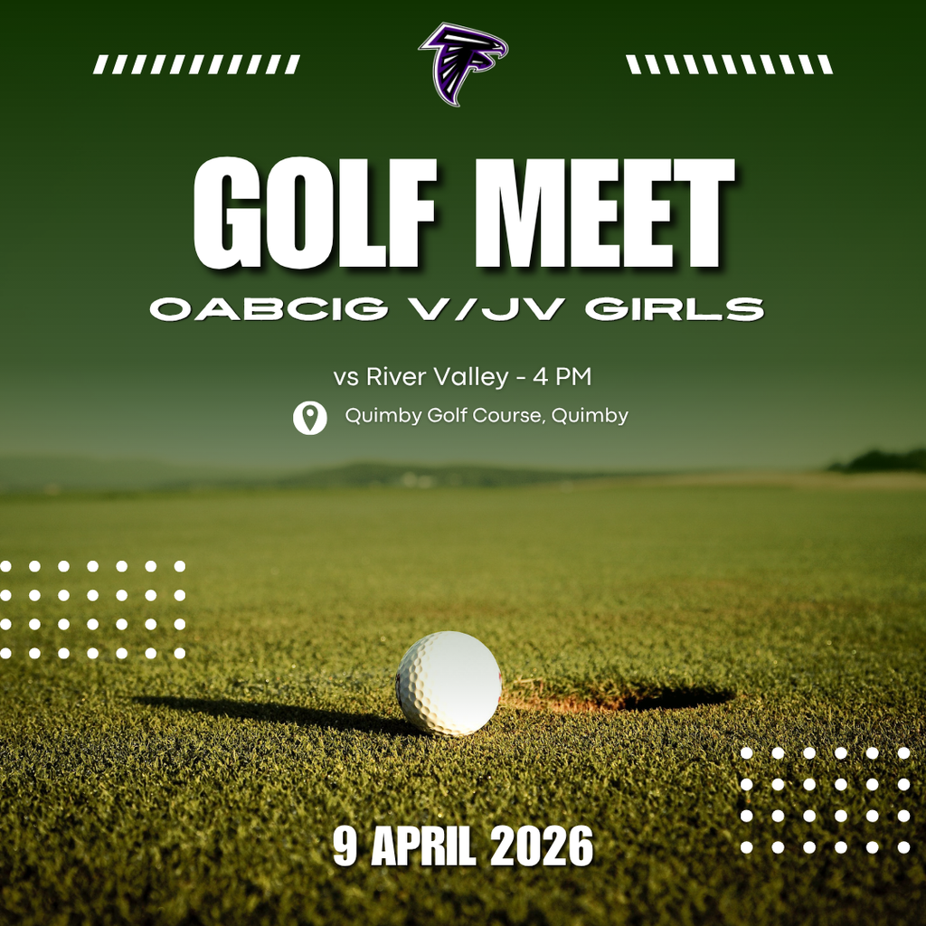 OABCIG V/JV golf meet vs River Valley at Quimby Golf Course at 4 pm, Thursday, April 9
