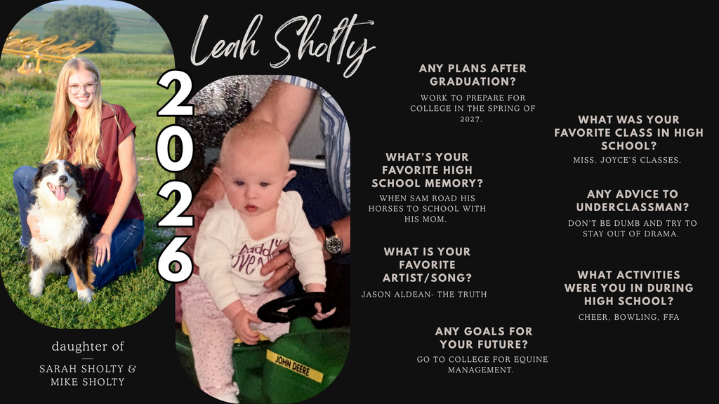 OABCIG Graduate Leah Sholty