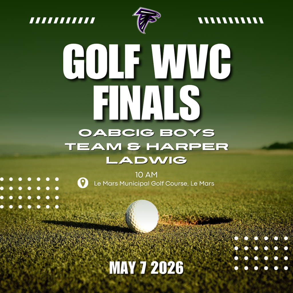 WVC Finals 5/7 Lemars Municipal Golf Course, Le Mars 10 AM