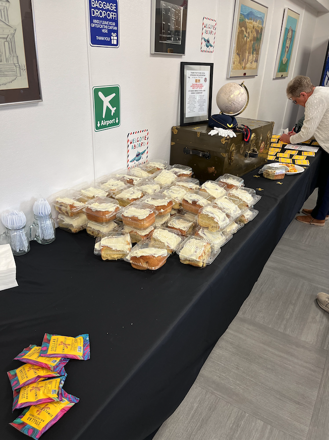 UBI donation of cinnamon rolls for Teacher appreciation week