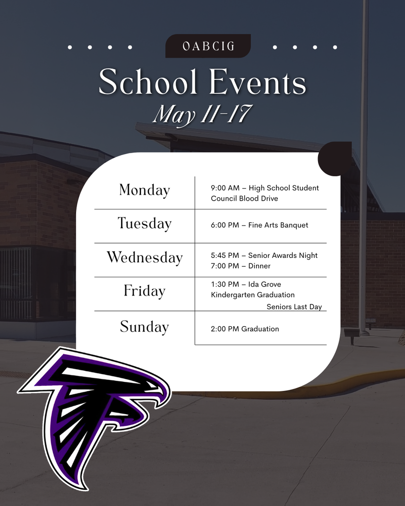 School events- May 11-17