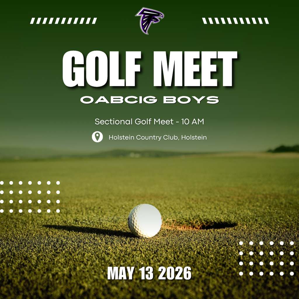 Boys golf sectionals in Holstein 10 AM 5/13