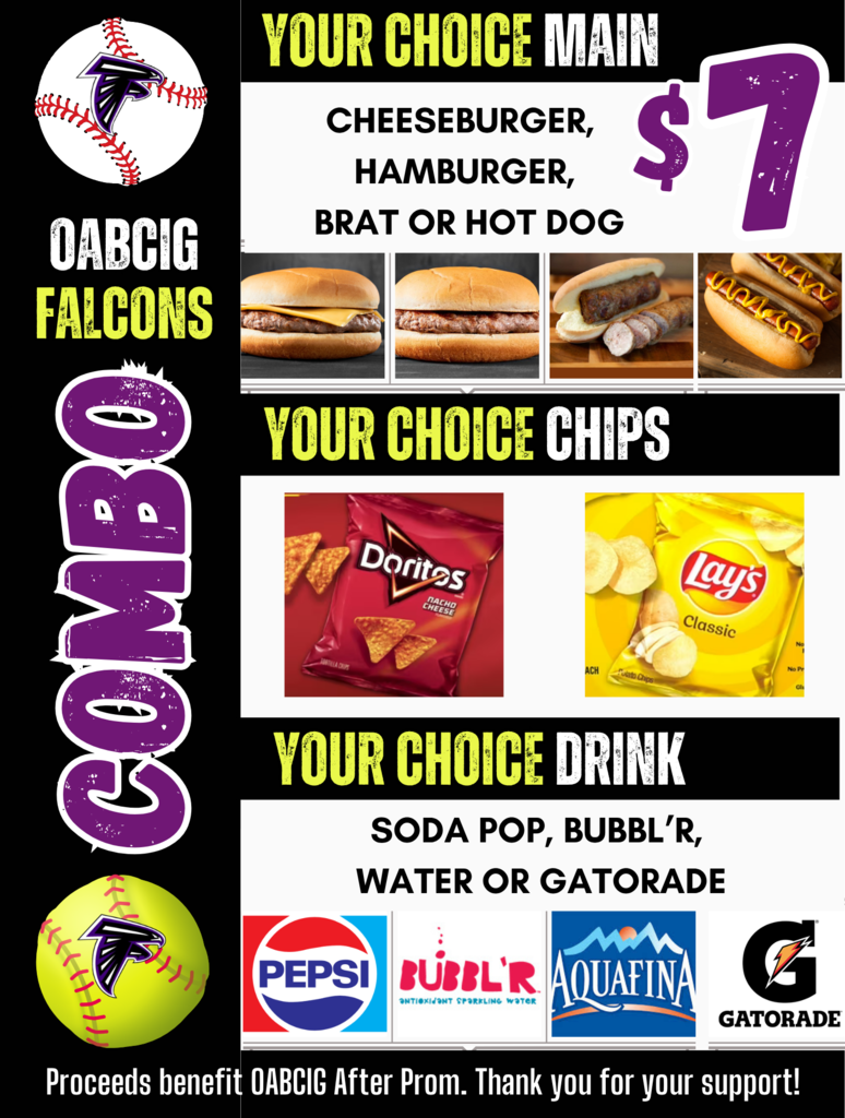 Softball Combo Menu