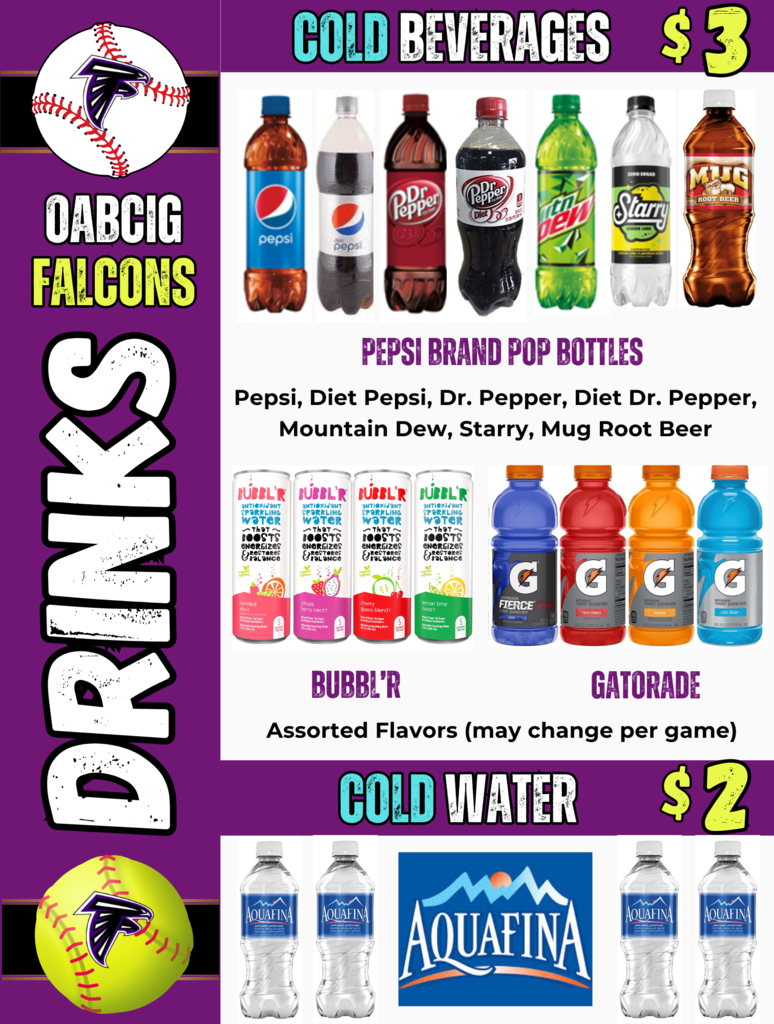 Baseball Concession Drinks