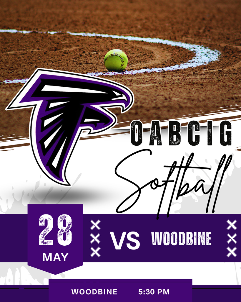 OABCIG Varsity Softball 5/28 at Woodbine 5:30 PM