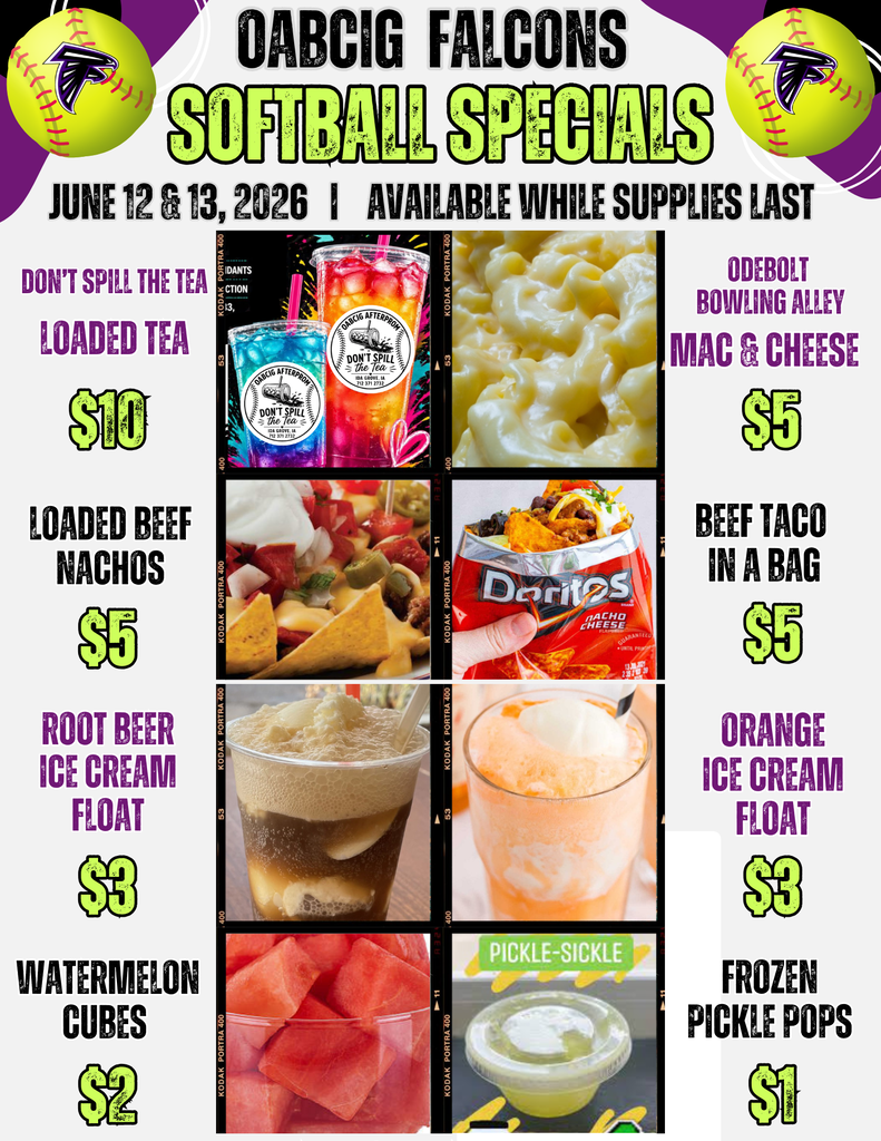 After Prom Concessions for Softball Tournament